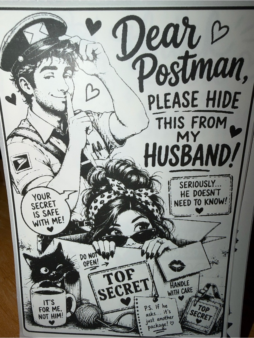 Dear Postman Thank You Stickers 50 count 4x6